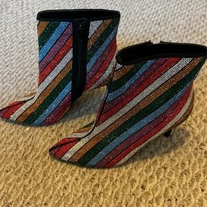 INC International Concepts Colorful Striped Heeled Boots